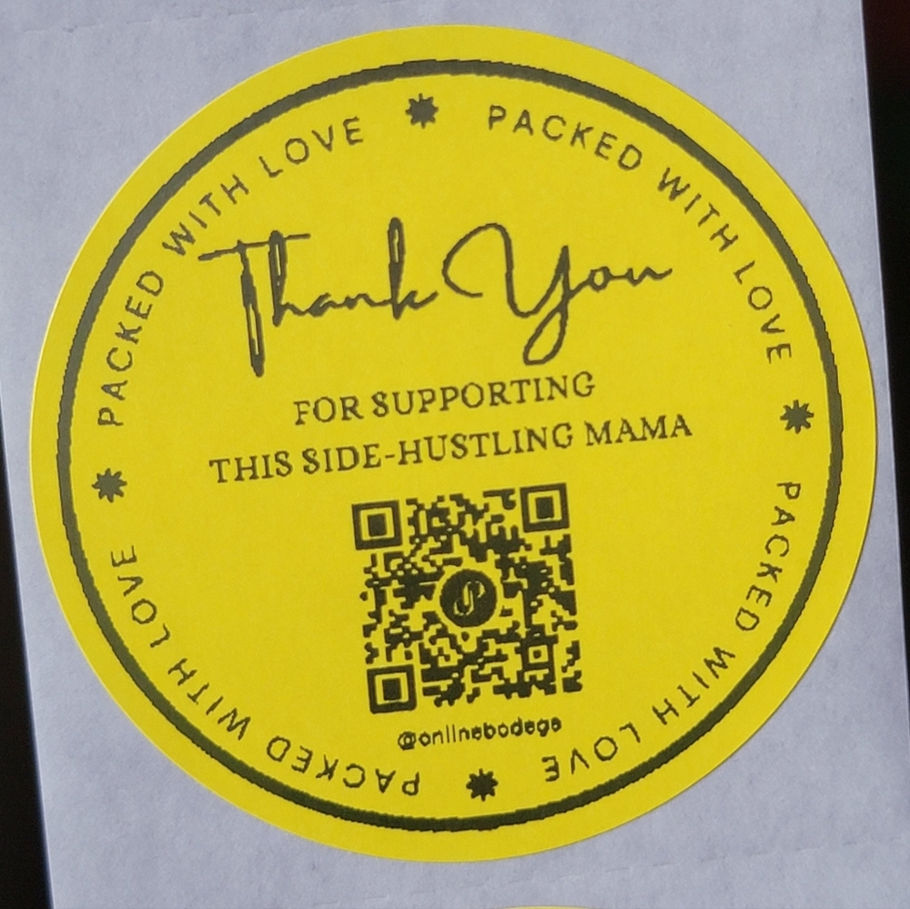 100 Ct 2in Mello Yellow Poshmark QR Sticker Customized To Your Closet